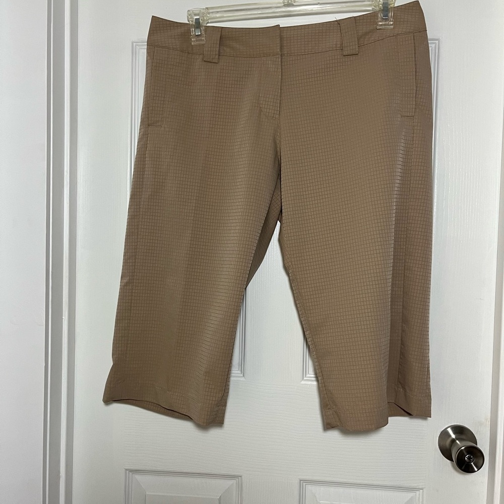 Adidas ClimaLite Beige Skimmer Length Shorts